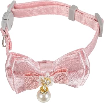 Ожерелье для Petit Animal Réglable Rose с украшением Nœud et Pendentif Perle Съемные ожерелья для женщин и хиотов Аксессуары для праздников и повседневного использования Quotidien