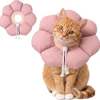 Вечернее колье Elisabéthénien pourchat, гибкое | Previent les post-operatoires pourchats et petits chiens, бледно-розовый (L)