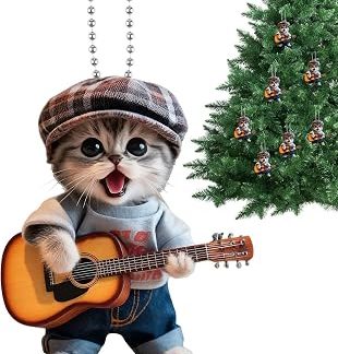 Подвеска De Chat Pour Voiture Décor De Charme Animal En Acrylique 2D | Аксессуары Pour Retroviseur En Forme De Chat Pour Retroviseur De Voiture Maison Sapin De Noël Fenêtre Mur