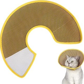 Ожерелье Cône Pour Chat – Oreiller Cervical En Tissu Tissé De от 19 до 31 см | Collier Électronique Réglable Avec Autocollant Magique, Aide À Arrêter Le Léchage | Ветеринар, восстановление после операции
