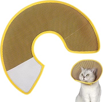 Ожерелье Cône Pour Chat – Oreiller Cervical En Tissu Tissé De от 19 до 31 см | Collier Électronique Réglable Avec Autocollant Magique, Aide À Arrêter Le Léchage | Ветеринар, восстановление после операции