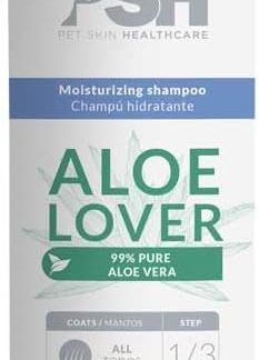 Шампунь PSH Aloe Lover - Шампунь для собак и кошек с 99% чистым алоэ вера - Освежает и защищает - Увлажняет и придает объем всем типам шерсти - Специально для чувствительной кожи - 300 мл