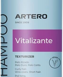 Шампунь Artero Vitalising 250 мл для собак - объем и мягкость, идеально подходит для чувствительной кожи и частого мытья, разработан для жесткой шерсти (шнауцеры, терьеры) и пород с объемной шерстью (пудели).