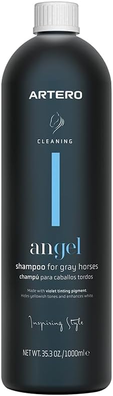 Отбеливающий шампунь Artero Angel 1 л для лошадей с искривленной шерстью удаляет пятна и подчеркивает белизну, придавая шерсти интенсивный блеск.