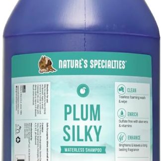 Шампунь для собак Nature's Specialties Plum Silky Waterless Foam, сухой шампунь для собак, мягкое средство для умывания морды собак, глубокое очищение и кондиционер.
