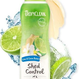Средство для выпадения и распутывания шерсти животных TropiClean с натуральными ингредиентами - используется грумерами - с лаймом и маслом какао, 355 мл
