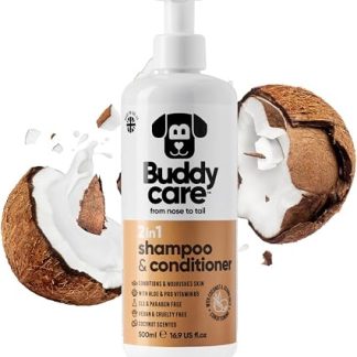 Шампунь и кондиционер Buddycare 2-в-1 — практичное средство для ухода за собаками, сочетающее алоэ вера и провитамин B5 (500 мл)