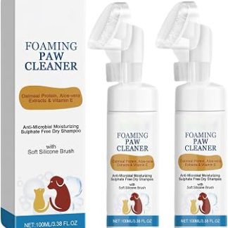 Nettoyant pour pattes de chien - 200 мл - Шампунь sec pour chiens et Chats - Мусс 100 % натуральный - Soin des pattes de chien - Accessoire pour chien - Brosse à pattes de chien - Мытье головы
