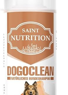 Новый шампунь для собак Saint Nutrition Dogoclean – уход за блестящей шерстью и облегчение расчесывания – защита от вшей, блох, пылевых клещей, устранение неприятного запаха и зуда – также подходит для щенков.