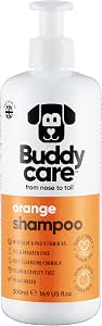 Шампунь для собак Buddycare Orange - глубоко очищающий шампунь для собак - фруктовый аромат - с алоэ вера и провитамином B5 (500 мл)