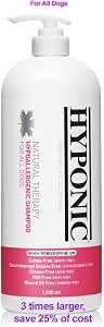 HYPONIC Premium Natural Therapy Гипоаллергенный шампунь для собак (для всех пород, 280 г) - Дезодорирующий, с приятным запахом, для чувствительной кожи, облегчающий расчесывание. Розовый хлопковый цветок (для всех пород, 144 г)