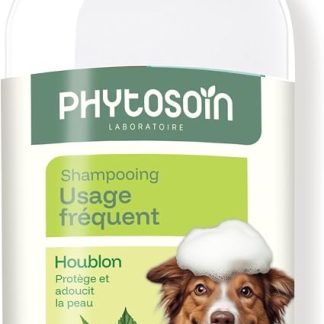 Рига - Шампунь с фитозоином, частое использование – Doux & Hypoallergénique – без силикона, парабенов и красителей – Extrait de Houblon – Protège & Renforce Le Pelage – Fabriqué en France – 1 л
