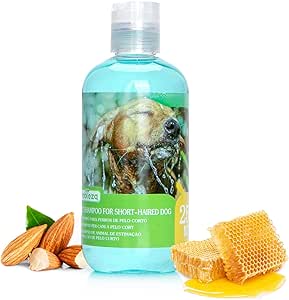 Шампунь для щенков Nobleza Ultra-Soft с ароматом миндаля и меда, для короткошерстных собак, с антизапаховым эффектом, специально для бульдогов и бультерьеров, 250 мл.