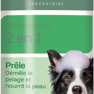 Рига - Шампунь с фитозоином Chien 2en1 – Nettoie & Démêle – без силикона, парабенов и красителей – Extrait de Prêle Fortifiant – Pelage Doux & Renforcé – Fabriqué en France - 500мл
