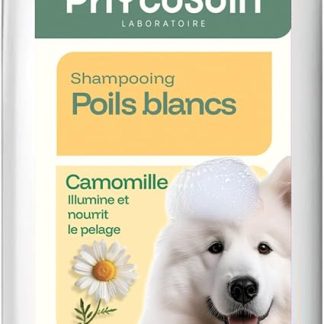 Рига - Шампунь Phytosoin Chien Poils Blancs – Éclat & Brillance – Camomille Éclaircissante – без силикона, парабена и красителя – Pelage Lumineux & Soin Doux – Fabriqué en France - 250мл