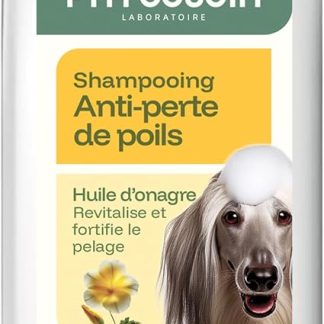 Рига - Шампунь с фитозоином Chien Anti-Perte de Poils – Специальный муэ – Провитамин B5 и Huile d’Onagre – Renforce & Revitalize Le Pelage – Hypoallergénique – Fabriqué en France - 250мл