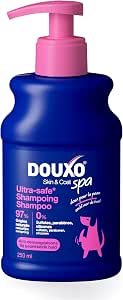 DOUXO Skin & Coat Spa - Ультрабезопасный шампунь против зуда для собак, 250 мл, очищает и успокаивает кожу, делает шерсть мягкой и сияющей, формула, бережно относящаяся к коже.