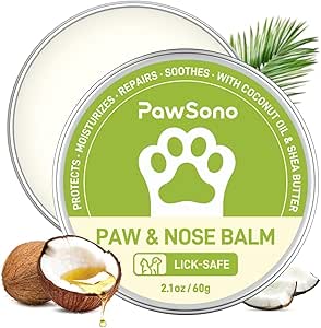 Бальзам для собак PawSono с трюфелем, 100% натуральное кокосовое масло, 60 г | Натуральное масло ши, можно слизывать, безопасный, увлажняющий и защитный уход, крем-подушечка для собак, кошек и лошадей.