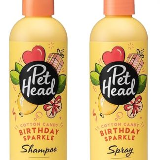 Набор шампуня и спрея для собак Pet Head Birthday Sparkle - аромат сахарной ваты, веганский, гипоаллергенный, натуральный, нежная формула для щенков (2 x 300 мл)