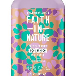 Натуральный лавандовый шампунь для собак Faith in Nature, веганский, не тестируется на животных, без SLS, глубокое очищение, для грязных собак, сменный блок 5 л.