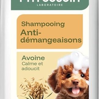 Рига - Шампунь Phytosoin Chien Anti-Démangeaisons – Apaisant à l’Avoine & Allantoïne – Peaux Sensibles & Irritées – sans Silicone, Parabène ni Colorant – Pelage Doux – Fabriqué en France - 250мл