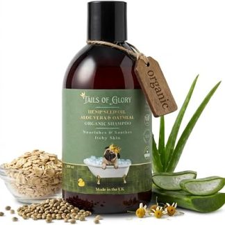 Шампунь Chien Calmant 100% Naturel & Bio – Huile de Chanvre, Aloe Vera et Avoine – Vegan – Sensible – Шампунь для Chiot Nourrissant & Apaisant, Fabriqué en France, не тестируется на животных