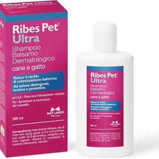 NBF Lanes | Ribes Pet Ultra Shampoo Дерматологический бальзам для собак и кошек 200 мл, снижает риск бактериальной колонизации, обладает очищающим, успокаивающим и защитным действием, pH 6,5