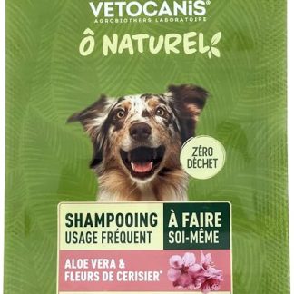 Vetocanis - Шампунь для собак для частого использования - Сделай сам - Безотходный шампунь для собак - Без силикона и парабенов - Алоэ вера и цветки вишни - Упаковка 20 г