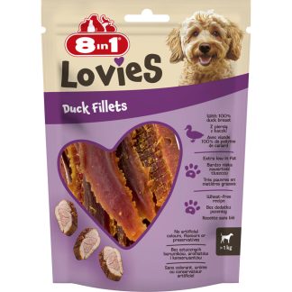 Лакомства для собак 8 в 1: филе утиной грудки LOVIES