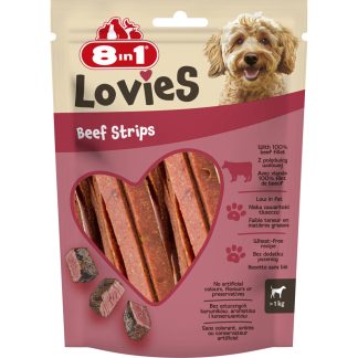 Лакомство для собак 8 в 1: полоски со вкусом ростбифа LOVIES, 80 г