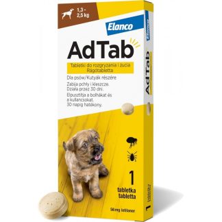 AdTab 56 мг x1 жевательные таблетки для собак 1,3–2,5 кг
