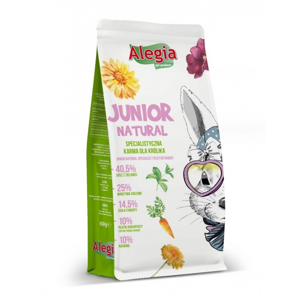 Специальный корм для кроликов Alegia Junior Natural 650 г