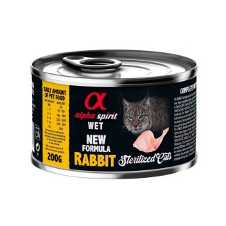 Влажный корм для кошек ALPHA SPIRIT CAT Rabbit Sterilised 200 г.