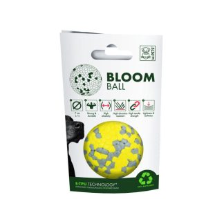 Мяч BLOOM для собак, желто-серый - 7 см
