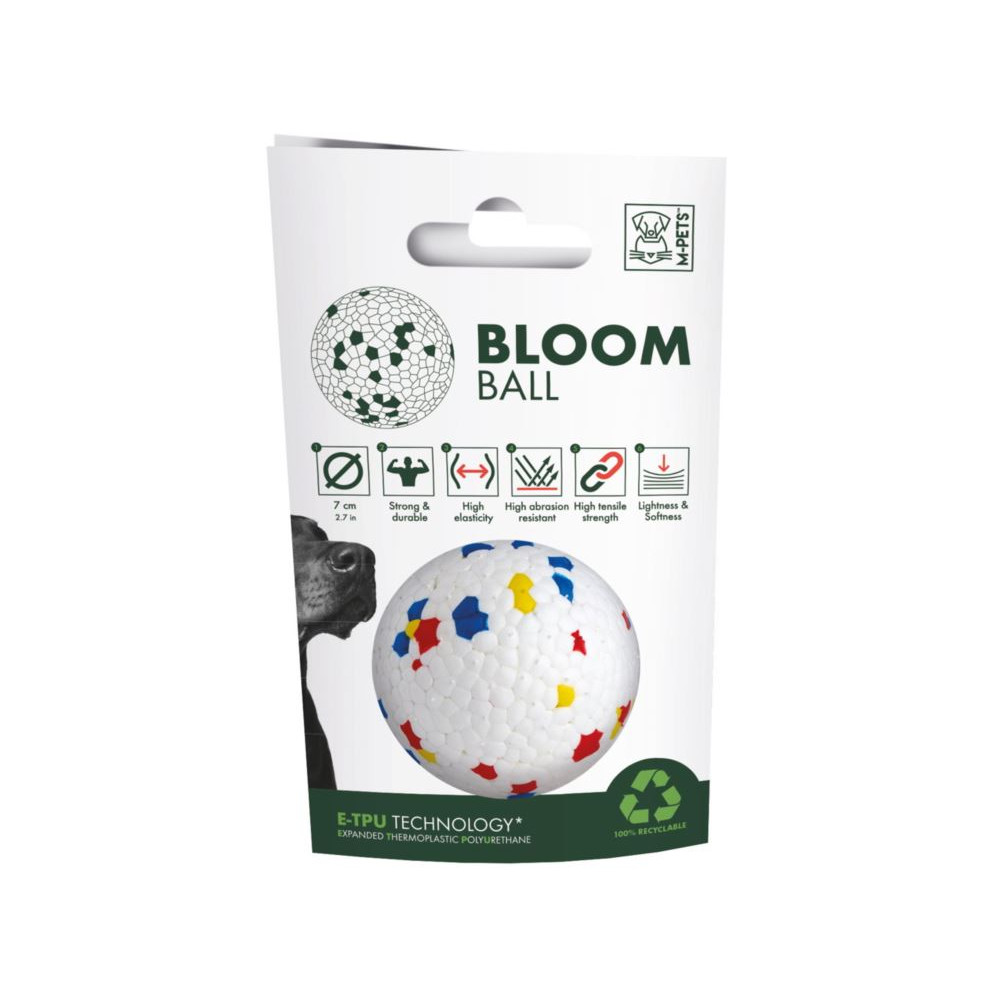 Игрушка-мяч BLOOM для собак, разноцветная - 7 см