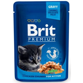 Brit BRIT POUCHES CAT KITTEN CHICKEN & CHUNKS 100g пакетик для котят