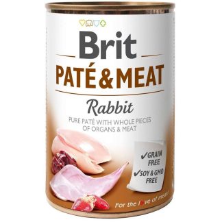 Корм для собак Brit Pate & Meat RABBIT 400 г с кроликом