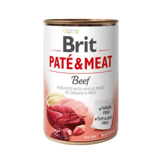 Влажный корм для собак Brit Paté & Meat Beef 400 г с говядиной и индейкой.