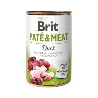 Утиный паштет с мясом BRIT, 400 г, без зерна, сои и ГМО.