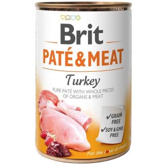 Корм для собак Brit Pate&Meat Turkey Food с индейкой, 400 г.