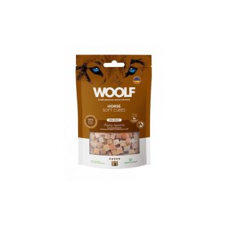 Brit WOOLF Мягкие кубики из конского мяса с монопротеином, 100 г. Лакомство для собак из конины.
