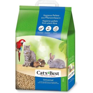 CAT'S BEST Универсальный наполнитель для кошачьего туалета (20 л) для кошек, грызунов и птиц.