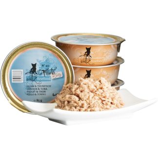 Влажный корм для кошек Catz finefood Chicken and Tuna Fillets No. 413 в желеобразной форме