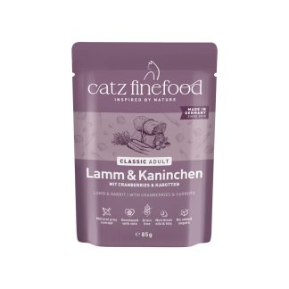 Влажный кошачий корм Catz Finefood № 11 с ягненком и кроликом, 85 г.
