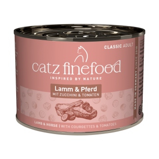 Влажный гипоаллергенный корм для кошек Catz Finefood № 19 с ягненком и лошадью, 200 г.
