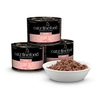 Влажный кошачий корм Catz finefood Purrrr No. 111 с ягненком, 200 г.