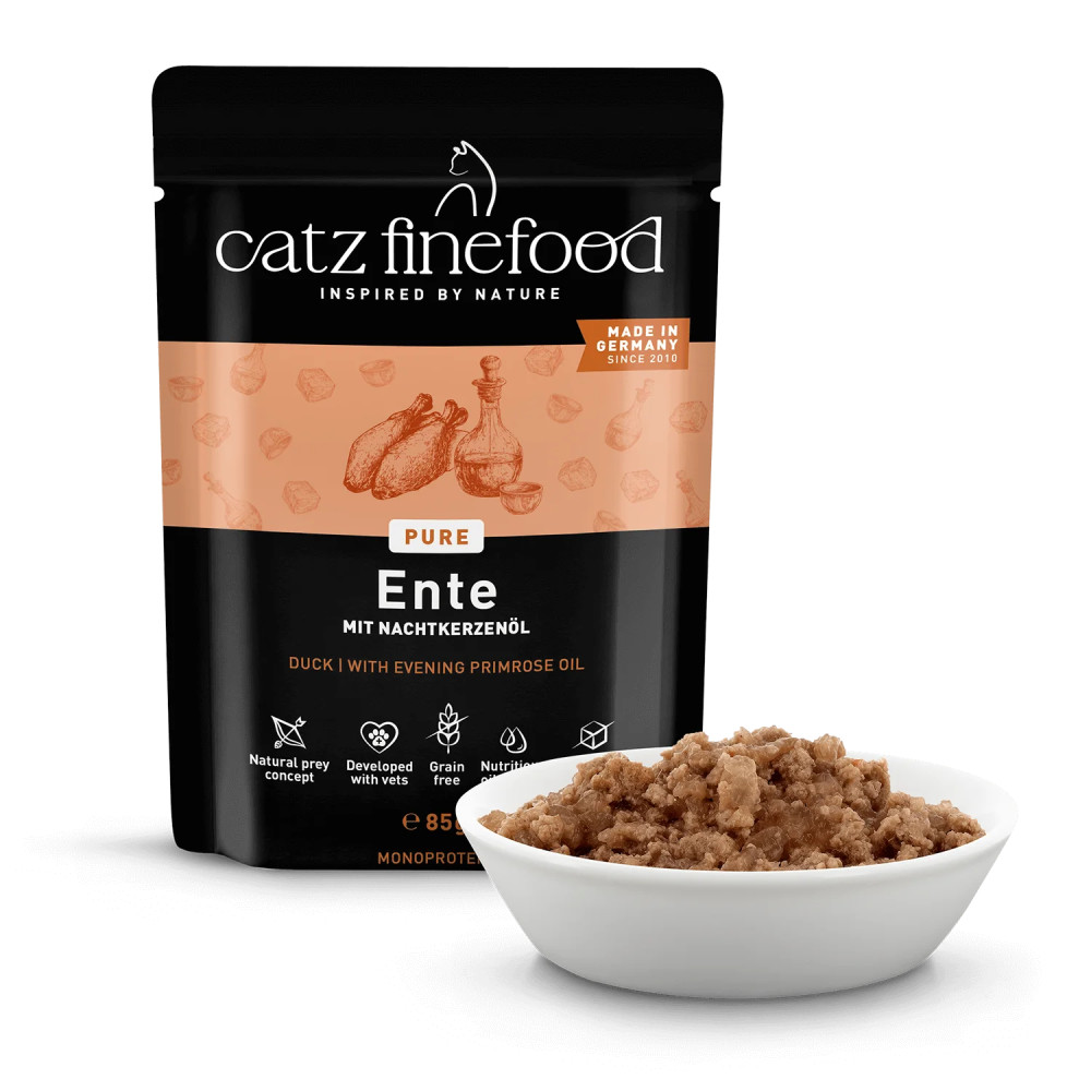Catz finefood Purrrr No.115 Утка 85 г Монопротеиновый корм для кошек 98,8% мяса