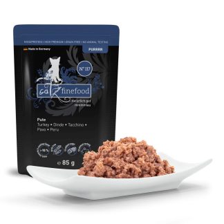 Catz finefood Purrrr No.117 Индейка, пакетик 85 г, корм для кошек, 98,8% мяса