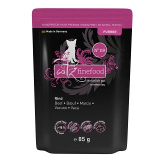 Корм для кошек Catz finefood Purrrr No.119 Beef 85 г, 98,8% мяса.