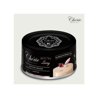Влажный кошачий корм CHERIE, нежный куриный мусс, банка 80 г